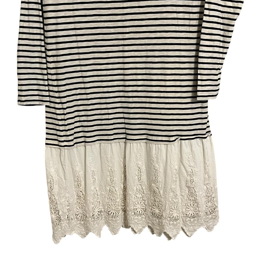 Soft Surroundings Left Bank Eyelet Hem Long Sleeve Dress - Picture 7 of 10